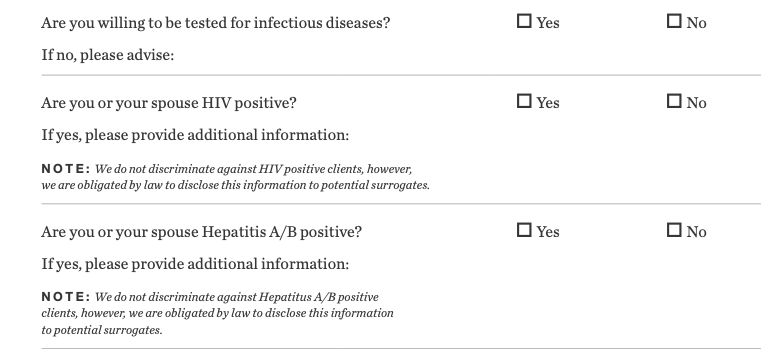 It broke down into 3 parts: analysis of sperm, egg donor and the surrogate. Sperm was assessed for concentration, motility, morphology. Often sperm is improved with injections of vitamins, antioxidants, sometimes even *medications* (‘washing’ HIV+ sperm?), before freezing!