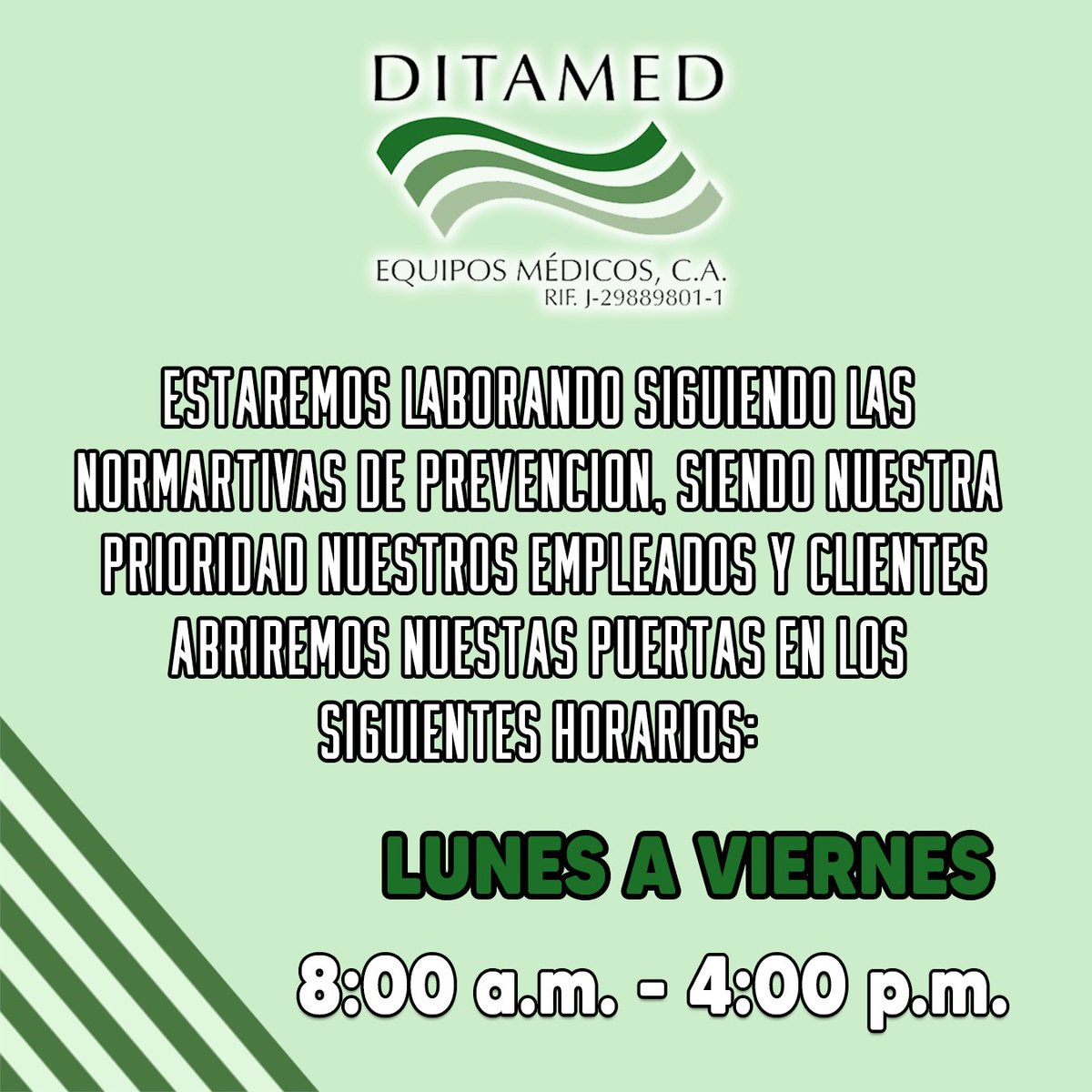 DITAMED's tweet image. Feliz miércoles, Activos por acá... te dejamos nuestros horarios de atención y las vías de comunicación... #Ditamed #Equiposmedicos #horario #caracas