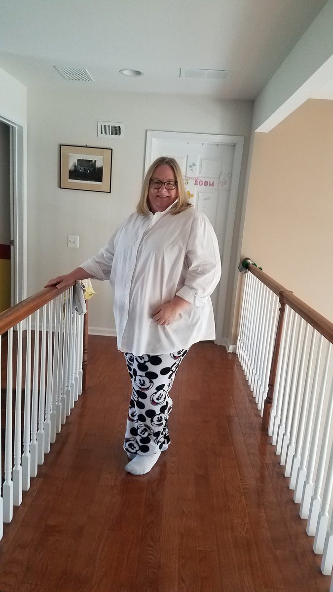 MrshenryC's tweet photo. First day of potential live learning and I'm sporting the new official Teacher uniform, educational mullet.... "appropriate on the top, Mickey on the bottom". 
#bringiton  @CardinalRidgeES https://t.co/i3iFj3hVzB