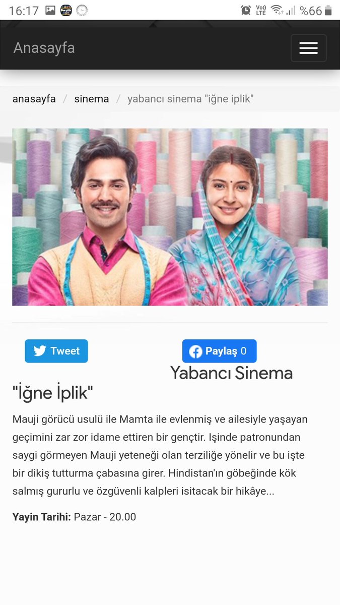 Annem reklamini o kadar begendi ki pazari iple cekiyor 🙂 #Trt1 #Hintfilmleri   
#SuiDhaaga