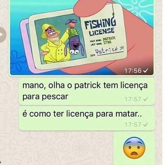 estacaonerd's tweet photo. 007: Estrela da Morte 😱
.
.
#bobesponja #patrickestrela #007 #jamesbond #memesbobesponja #memesdaily #bobesponjacalcaquadrada #bobesponjamemes #memesbobesponjabr #estacaonerd #nerd #geek #parodia #humor https://t.co/CQBDFMOj8X