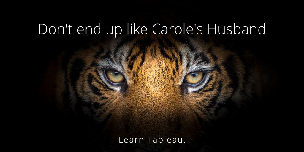 datacrunchcorp's tweet photo. Zombies ate the last analyst on earth like tigers ate Carole's ex...now it’s up to you to learn Tableau and stop them. Join our Tableau Zombie Course to learn everything you need to Tableau like a pro &amp; up your #dataviz skills for under $15 w/code DATAFAM. https://t.co/hnunGzth7P https://t.co/1wwcFw7YJj