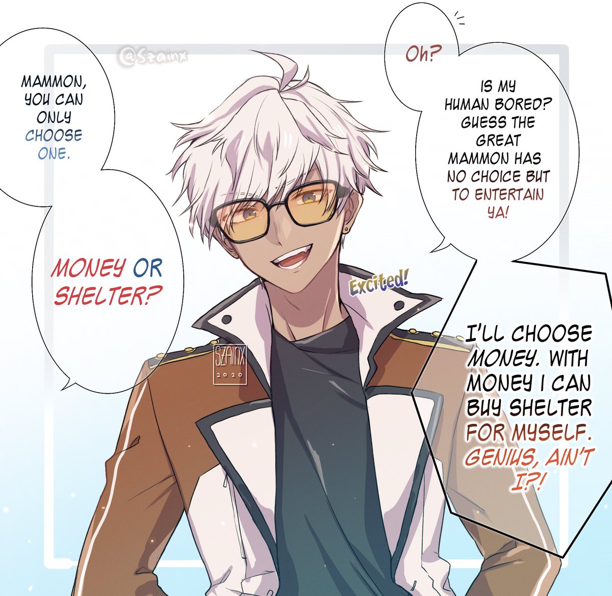 Mammon Obey Me Fanart Cute - Get-that-Feeling