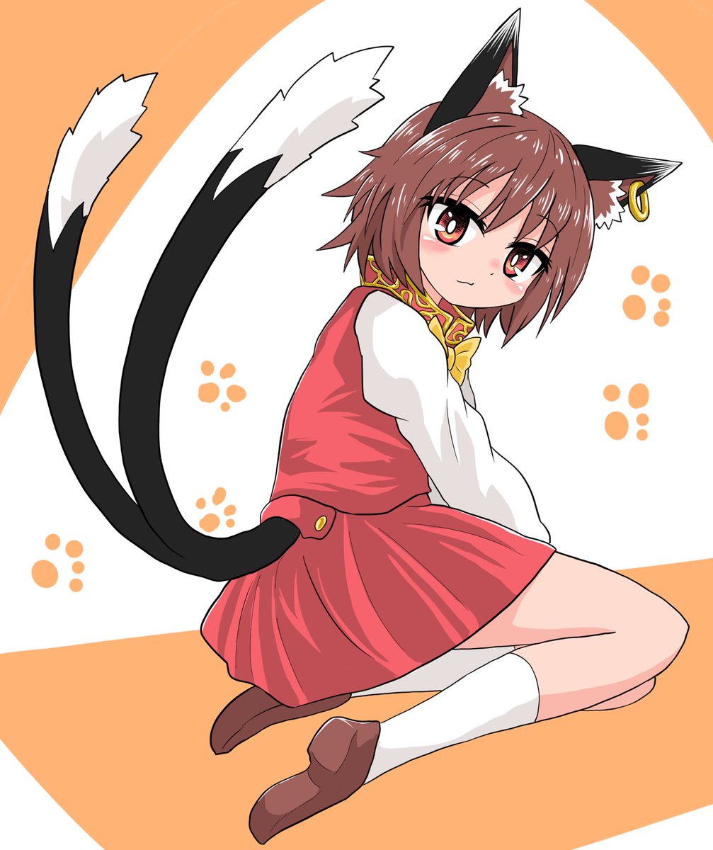 橙(東方プロジェクト) 「橙ちゃんです 」|怪獣王チャプス@例大祭き39bのイラスト