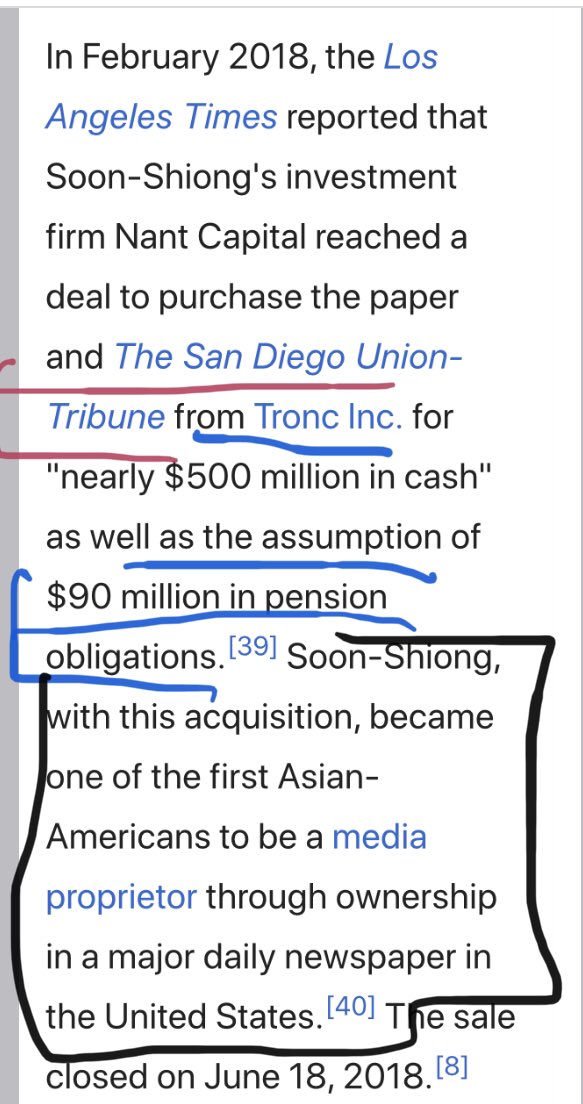 Apart from overall saga of  #CalPERS (Re:  #LA_Times pension funds match being cut) re:  #CAFRs, remember most major newspapers have RICH owners & are bought&sold (as I just blogged),the LA_Times since 6/18/2018:owned by billionaire S-African Dr/ #Abraxane developr  #PatrickSoonShiong  https://twitter.com/johnmyers/status/1250239934717251585