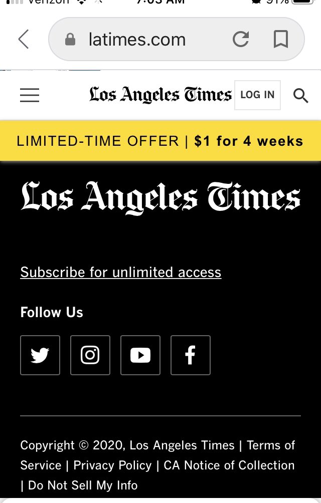 Apart from overall saga of  #CalPERS (Re:  #LA_Times pension funds match being cut) re:  #CAFRs, remember most major newspapers have RICH owners & are bought&sold (as I just blogged),the LA_Times since 6/18/2018:owned by billionaire S-African Dr/ #Abraxane developr  #PatrickSoonShiong  https://twitter.com/johnmyers/status/1250239934717251585