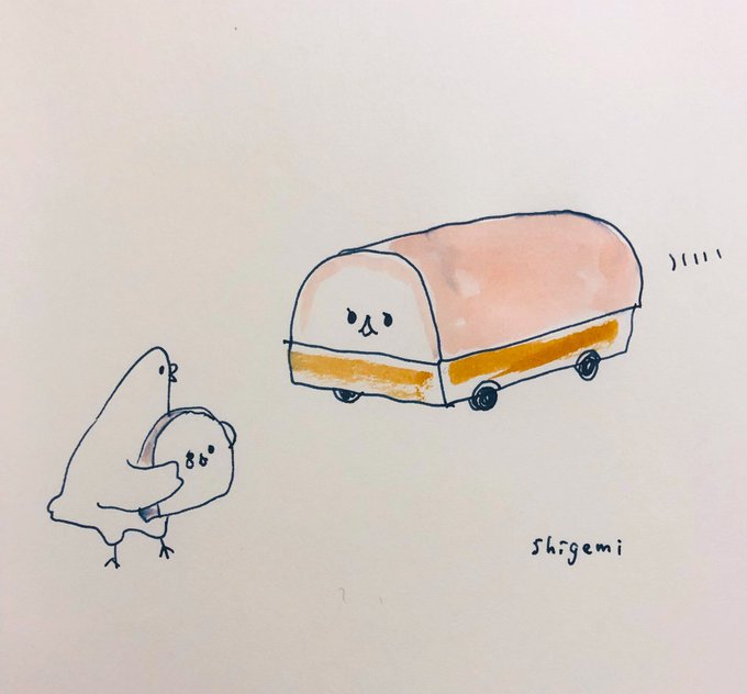 迷子のカマボコの母を見つける鳥。 