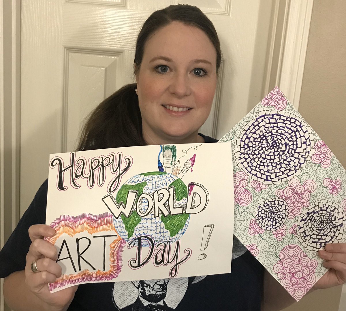 Artist_BeccaKay's tweet photo. Happy World Art Day ASE!!! Celebrate by creating something today! It can be small or big! I wanna see!!! 🌎 🎨 ✏️ #WorldArtDay @VisualArtHumble @HumbleISD_ASE https://t.co/eJedE1Y2Sh