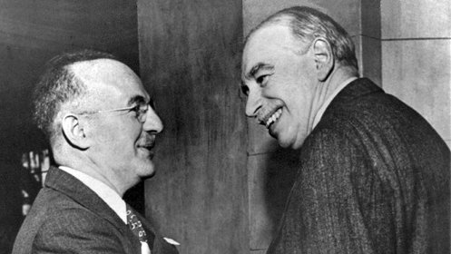 Aber Keynes scheiterte an seinem -Gegenüber Harry Dexter White. Die USA wollten sich die Macht und das Prestige nicht nehmen lassen, das ihnen als Weltwirtschaftsnation und Herausgeberin der Leitwährung zustand. White wurde auch 1. Chef des IWF, der in BW erfunden wurde.