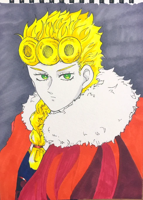 るの誕であげようと思ったけど色ムラとか気に食わんから今から描きなおそ〜なんでこんな暗い色選んだんだ…?? 