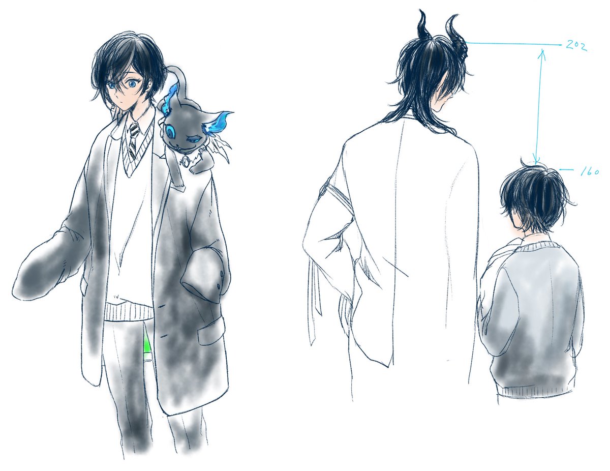 ツイステ Tos うちのツノ太郎さんはツノを除いて2cm設定 しかしツノ太郎さんの髪 しかぼんのイラスト