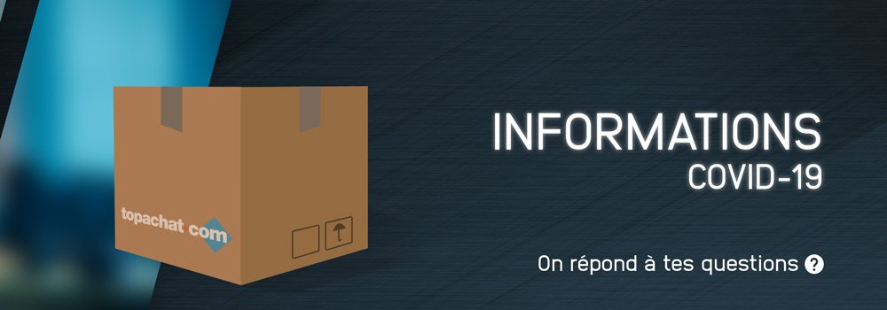 TopAchat's tweet photo. 👉 Infos commandes COVID-19 👈

✅ Traitement des commandes
✅ Livraison à domicile (délais allongés)
💪 Option de montage PC en nombre limité / jour
❗ Option de livraison en relais indispo
⚠ Retours SAV : Contacte-nous !

Plus d'infos :
https://t.co/kN4tyQFK3V https://t.co/KhNLoNFZJM