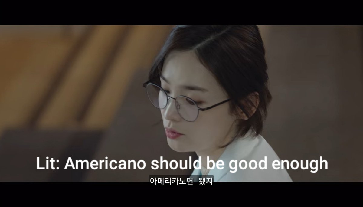 6. Ep1  #HospitalPlaylistDr Bong whined Song Hwa buys him only an Americano, she replied"Americano should be good enough. Btwn same batch friends, if we give something better (than Americano), it'll make us uncomfortable towards each other"But Netflix sub didn't capture that
