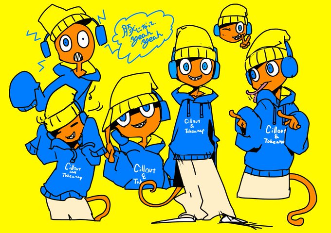 ねるっぴとの生放送ありがとうございました。放送でもチラッと見せた豚になってyeah yeahのキャララフと製作過程のファイル名です。コードネーム豚イェイ。
キャラクターの名前はフーディにプリントされてる「Chill out and Take a nap」からチル=ナップ。ラフ段階で「chill」のスペルをミスってます。 