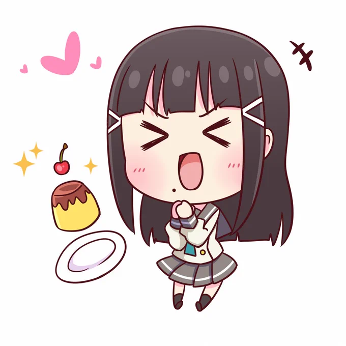 今日のプリンはさくらんぼが乗ってますわ～✨ 