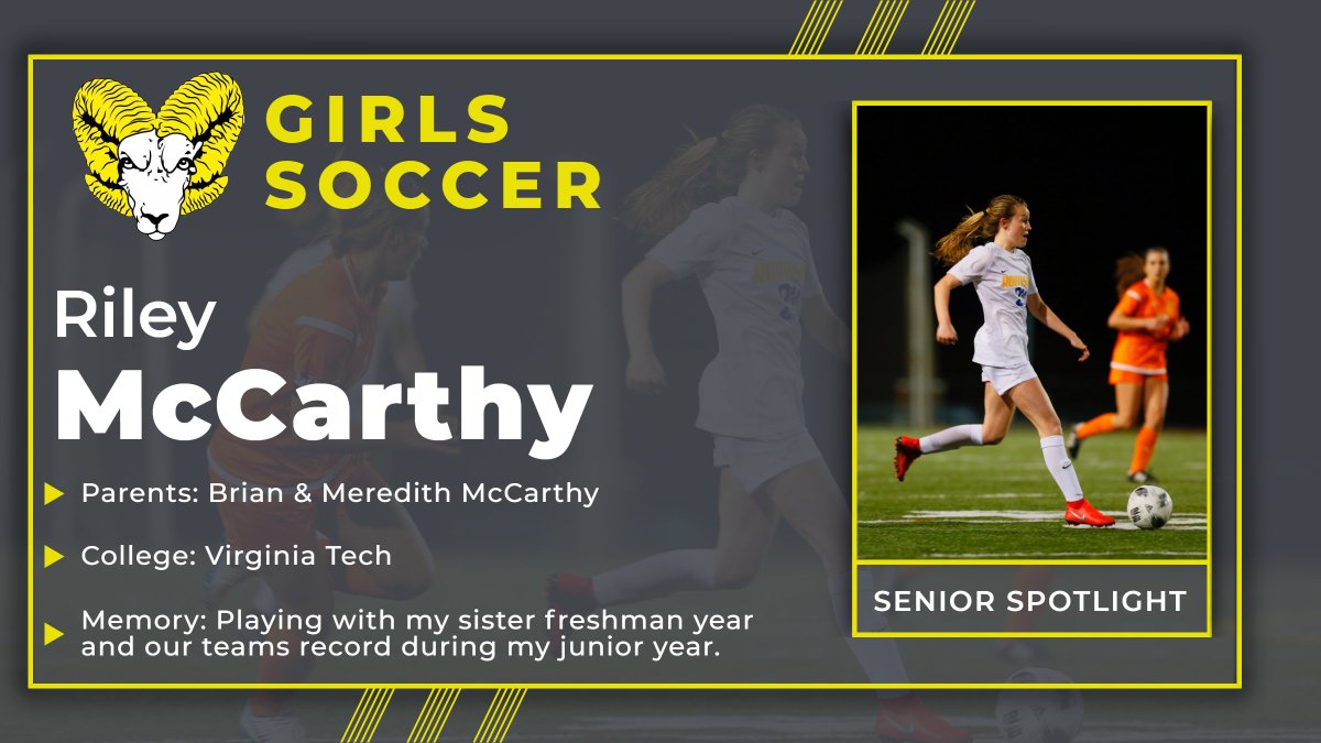 RobinsonRams's tweet photo. Robinson Girls Soccer Senior Spotlight: Riley McCarthy @ROBOGIRLSSOCCER @RoboBoysSoccer @RAMSBoosters @RobinsonSSNews @fcpsnews @fcpsaap @Region4FCPS @gogipper #RAMPRIDE #SENIORSPOTLIGHT #2020ROBINSONSENIORS https://t.co/301D5cYD8u