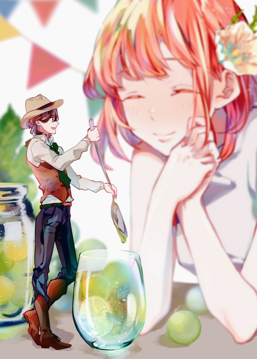 「どうぞ、大きなお隣さん?? 」|もふもふ🍀🍓のイラスト