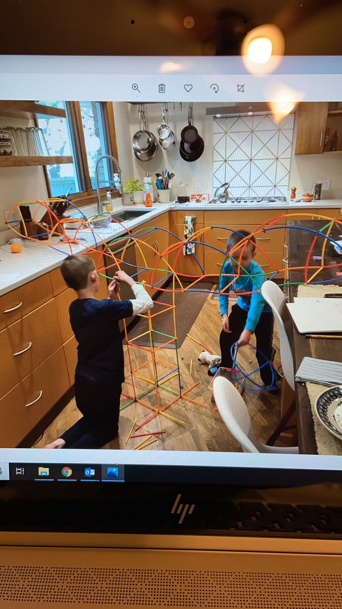 DebbieHClary's tweet photo. Our Science Olympiad  lesson this week with WINGS@home was building bridges. Josiah and his assistant took over the kitchen to complete the assignment. Way to go!
@PhelpsCenter , @jeanniemclaugh https://t.co/TnSOjQIlNm
