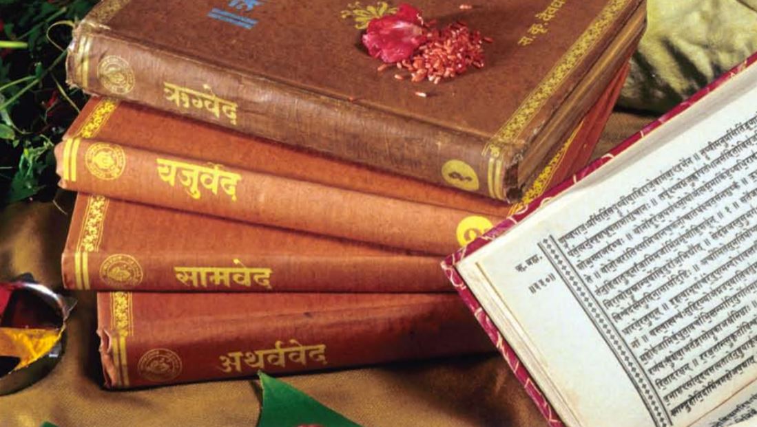 Q8. Vedas are in what language?A8. Vedas are in Daivic / Vedic Sanskrit. This language can be understood with the help of Vedangas such as Panini’s Ashtadhyayi (grammar), Nighantu (glossary / index), and Yaska’s Nirukta (etymology), Jyotish, etc.  @vivekagnihotri  @epic_warr