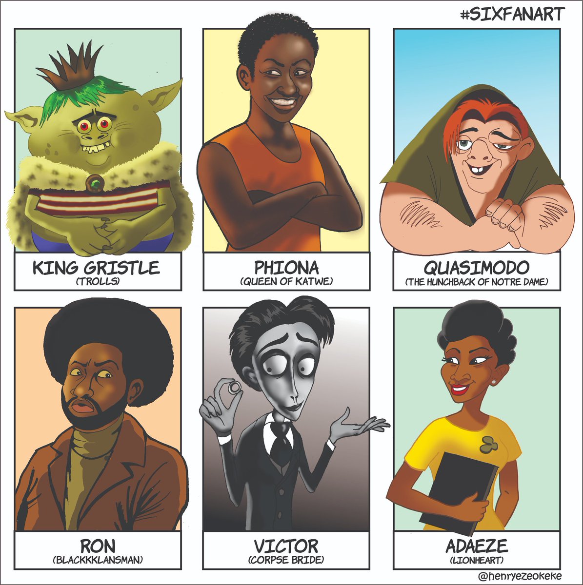 6 FAN ART CHALLENGE
Another Instagram challenge and here I go. Gosh! A rather odd mix of characters. These guys were hard to draw!