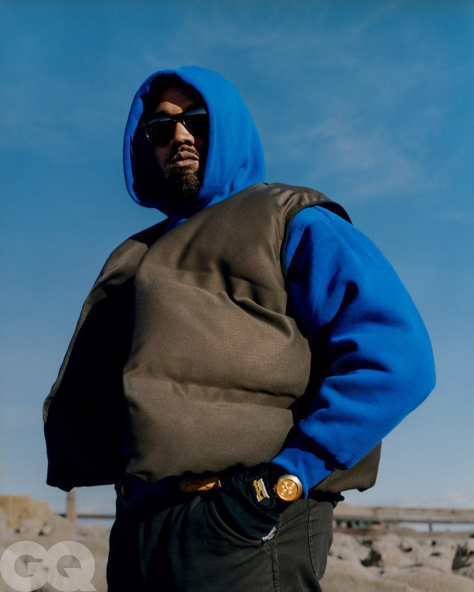 heyjbachelor's tweet photo. Kanye began social distancing two years before the rest of us. 

@GQMagazine Pics by @Tyler_Mitchell_ https://t.co/NIe4Kfxix4