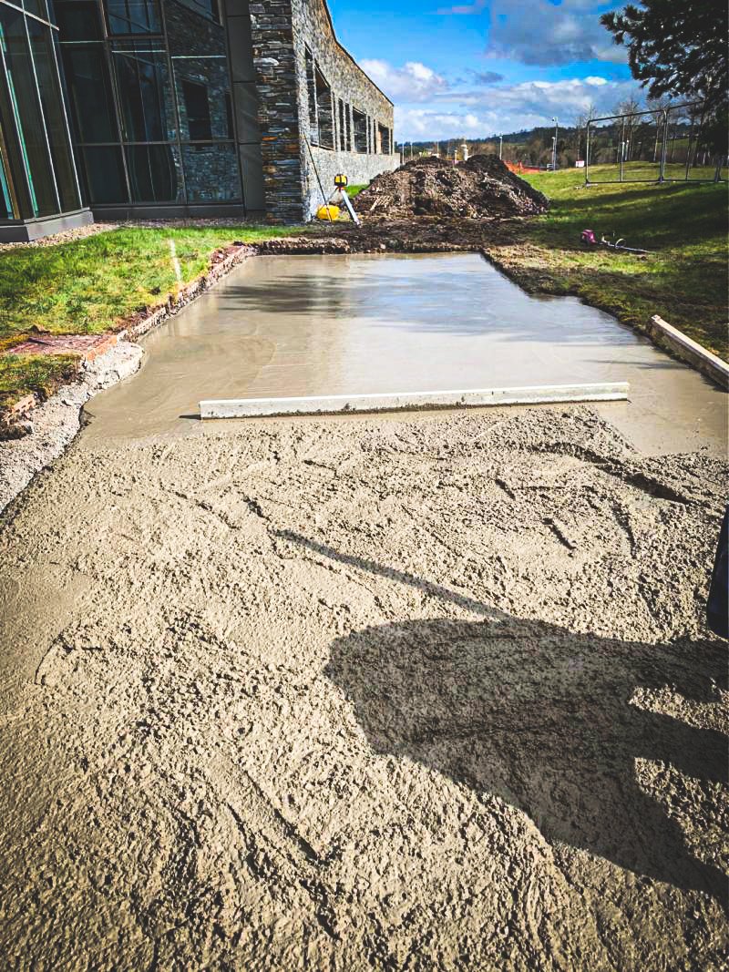 Essential Works - Readymix Concrete &amp; Pump supplied to the South West Acute Hospital in Enniskillen for a concrete base to accommodate a temporary scanner for Covid 19 patients. 😷🏥🚑  #StayApartToStayTogether #Covid19