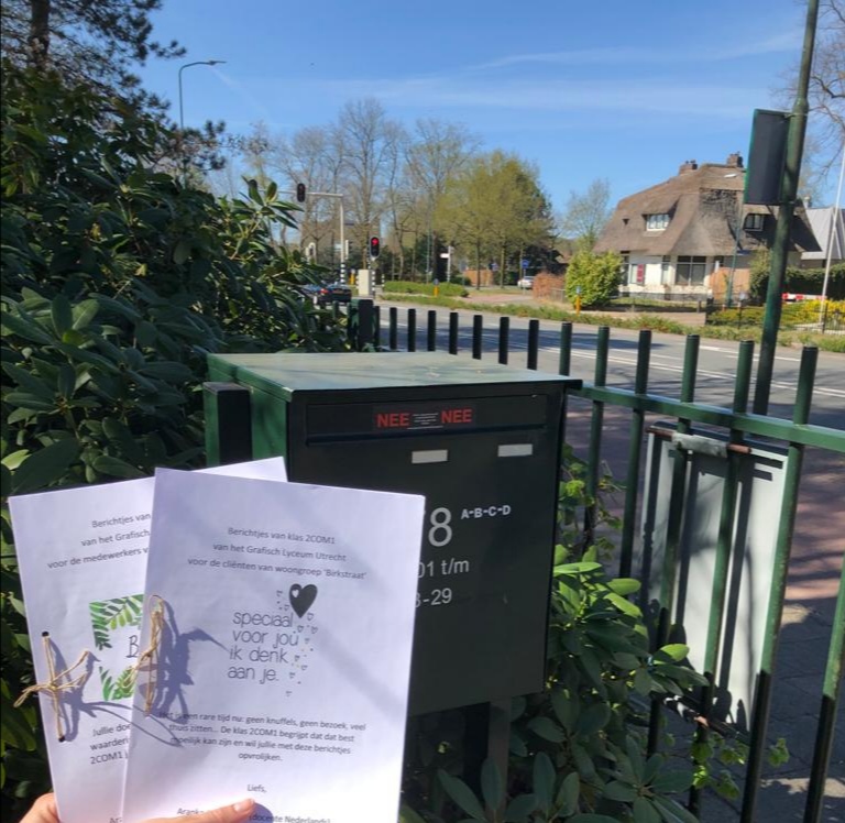 Van een oproep van begeleiders van woongroep Birkstraat (<a href="/Amerpoort/">Amerpoort-Sherpa</a>) naar een lesopdracht voor studenten van onze school. Resultaat: een hart onder de riem in de vorm van gedichten, raadsels en tips om de cliënten én begeleiders een beetje op te vrolijken #voldaan #liefde