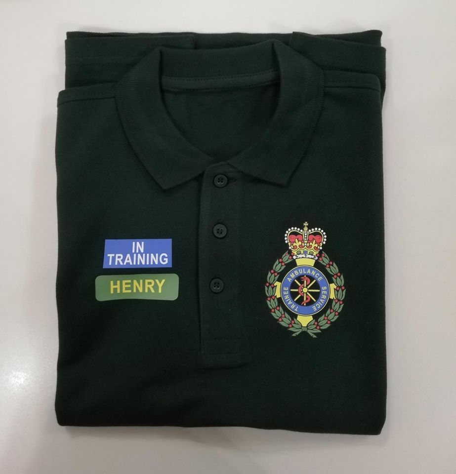 Thank you <a href="/HandyPrints/">Handy Prints</a> for your continued support &amp; raising funds for the #Ambulance #Charity.  We are delighted people can purchase the "In Training" Polos via your online store; handyprints.co.uk/store/ for every #order placed £2 #donated. #FrontLineHeroes #lockdown#Covid19UK