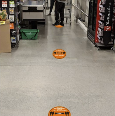 I360_TampaEast's tweet photo. Remind people to practice #socialdistancing in your establishment with these kinds of #floorgraphics. Many businesses are still open to the public and if you're one of them, signs like these are essential for helping customers stay healthy. Learn more: https://t.co/EubKbRDTIN https://t.co/O7QfJR8mdc