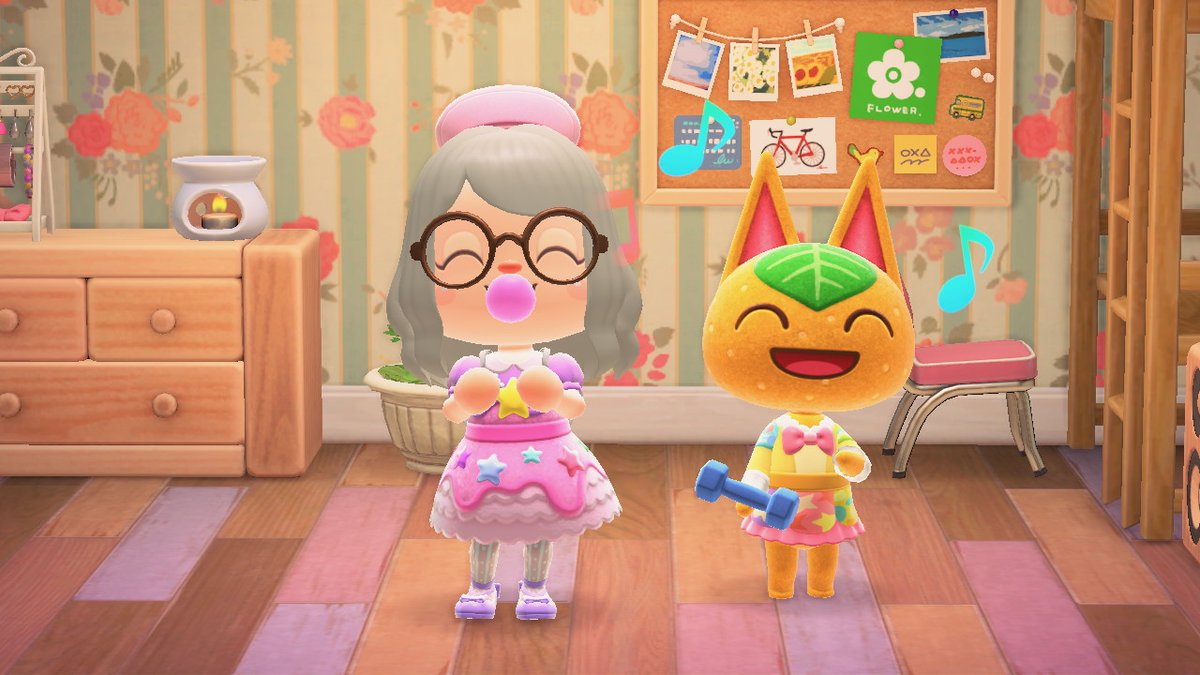 NorthofRin's tweet photo. I gave Tangy the Egg Party dress &amp; she looks ADORABLE! #AnimalCrossing #ACNH #NintendoSwitch #AnimalCrossingNewHorizons #ACNHTangy https://t.co/v3P201wyrQ