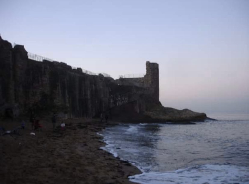 Here’s St. Andrews Castle, pictured from the beach.