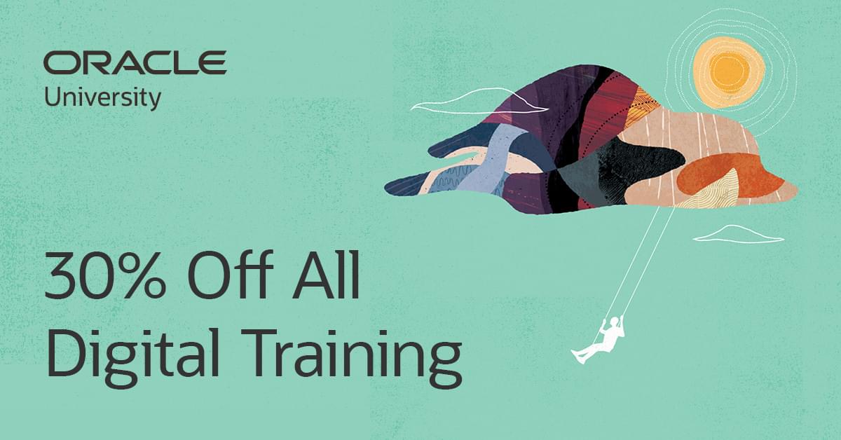 Oracle_Edu's tweet image. Oracle University is offering a 30% discount on nearly 1,000 digital courses until May 31, 2020. The discount includes all learning formats. Discount code: PROMO-DIGITALMONTH #DigitalTraining #LearnOracle Get the full details here: ora.cl/k2Uk8