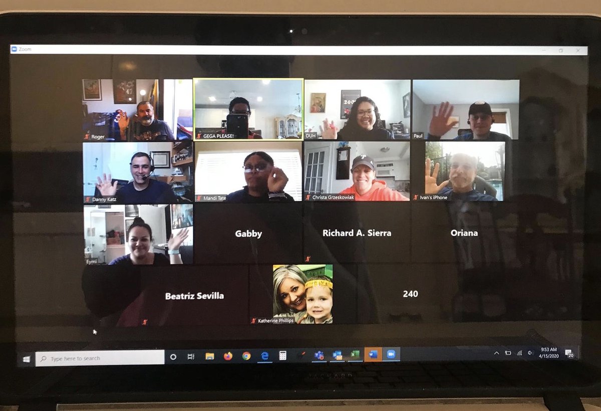 Our CTS Team is working hard! 🙌 #1monthdown #ZoomMeetings #StaySafe #workingremotely #mimosas