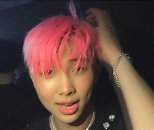 namjoon with pink hair. a much needed thread: