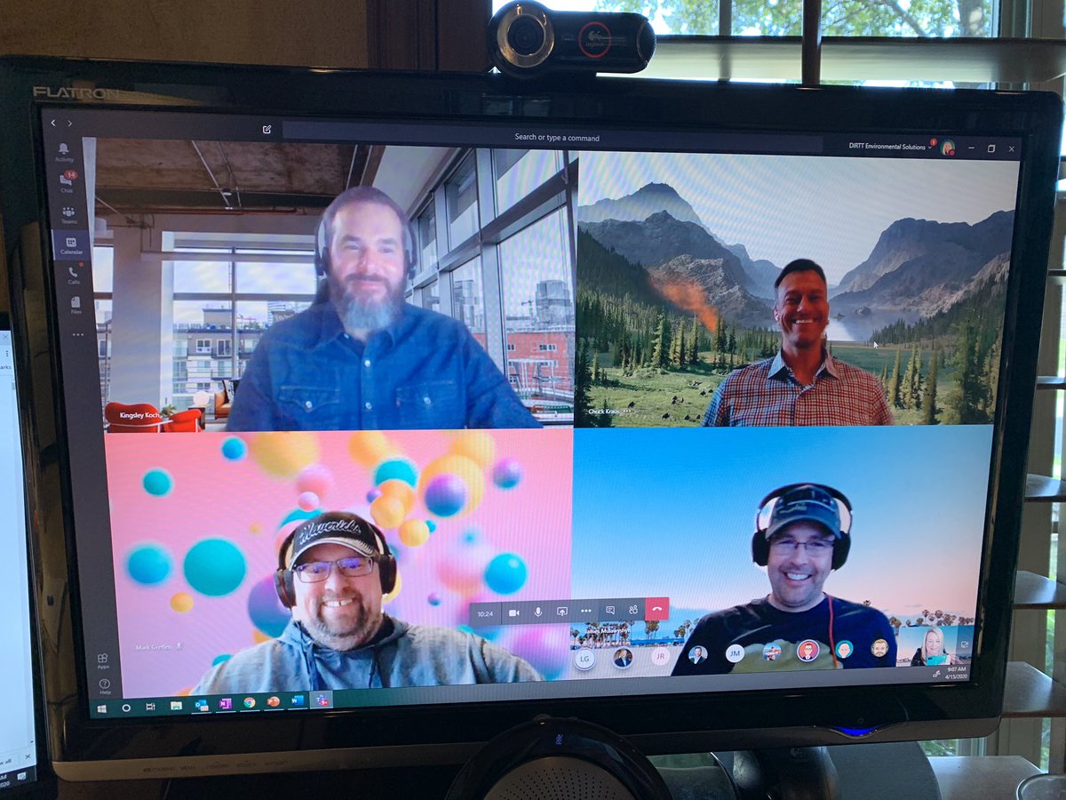 jenniferwarawa's tweet photo. Thank you @MicrosoftTeams for adding the new background settings! They added some extra fun to our daily virtual @DIRTT leadership team standup meeting today :) https://t.co/ZIABDZ9fIE