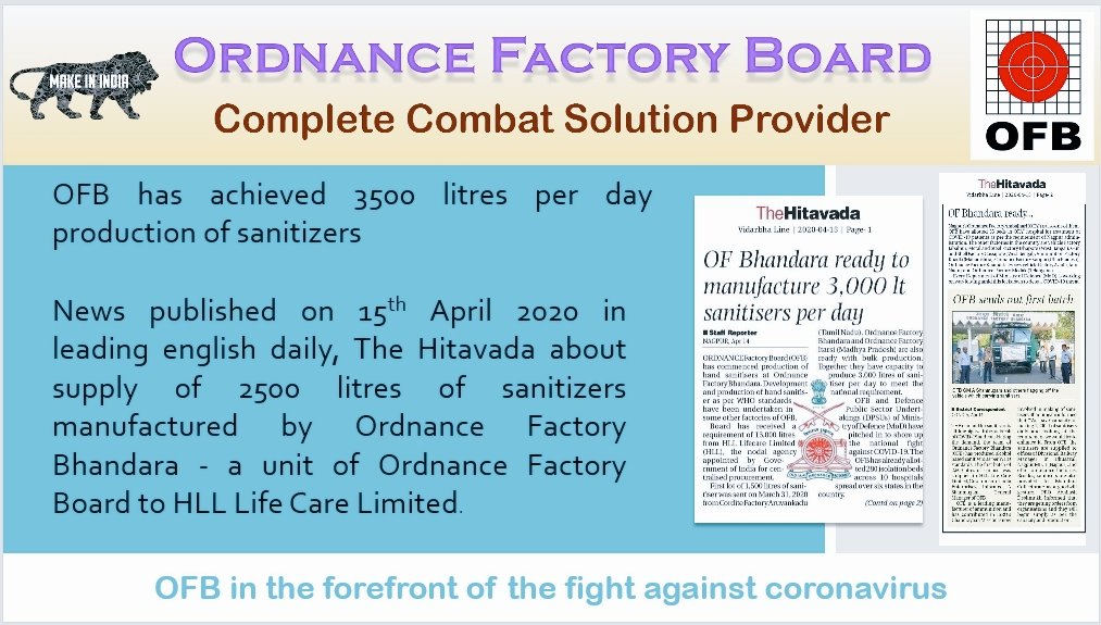 DoO_India's tweet photo. Sanitiser sent to HLL life Care Ltd https://t.co/kRXAR1KWpW