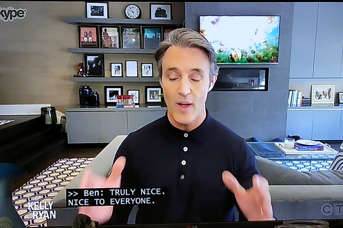 kay_core's tweet photo. @KelseyMcEwen  - on Live with Kelly and Ryan, Ben Mulroney got frozen in a 'meditative' state as said by Ryan Seacrest, due to tech difficulties and I wanted to share the pic...it's possible to see episode https://t.co/6PrG4gfQOG