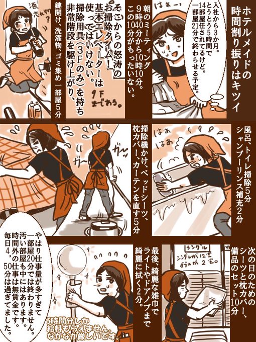 #実録マンガ
#清掃の仕事
一部屋の掃除の仕方です。
時間が全然足りない‼️ 