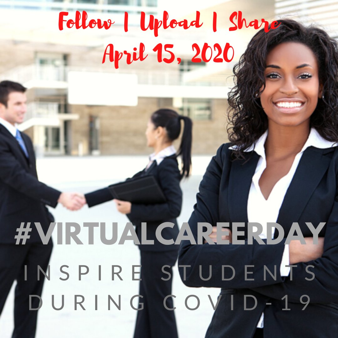SanAntonioPrep's tweet image. HOW TO PARTICIPATE IN #VirtualCareerDay [April 15]

Parents - follow the hashtag and share vids you approve with your students! 
Professionals - upload 30-sec to 2-min vids to Instagram, FB, or Twitter sharing how you built your career.
#RemoteLearningChat