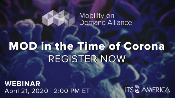 ITS_America's tweet photo. On 4/21 at 2pm, join several of the US's MOD leaders like @cap_transport &amp; Brian No of @ridespin in assessing how the MOD industry is adapting to #mobility in the time of #COVID19 &amp; what this might mean for the sustainability of #GigMobility. #MODMatters 
https://t.co/E7VhiPiXog https://t.co/k7HAHiuc4v