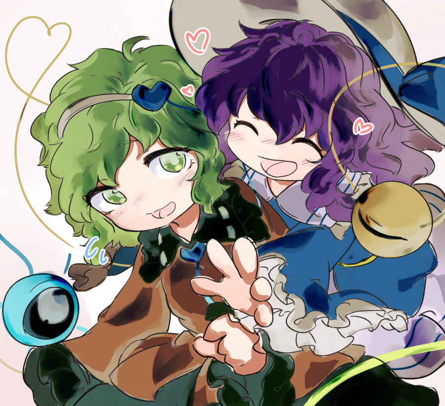 古明地こいし ,古明地さとり 「#日のんゃちしいこは日51月4 」|うぃすのイラスト