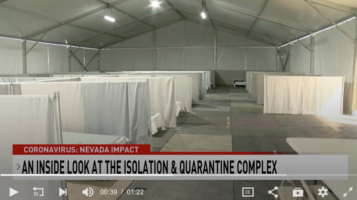 Same parking lot, now with tents. The "inside look" at Las Vegas' "isolation complex" for homeless people sick with or exposed to coronavirus, from this  @MaxNews3LV report  @News3LV:  https://news3lv.com/news/local/pop-up-homeless-virus-treatment-center-opening-in-las-vegas