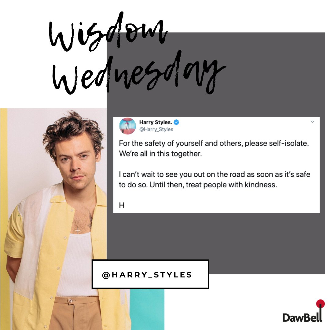 DawBell's tweet photo. 🖤 Treat people with kindness // @Harry_Styles 🖤#WisdomWednesday https://t.co/89pgdBjEii
