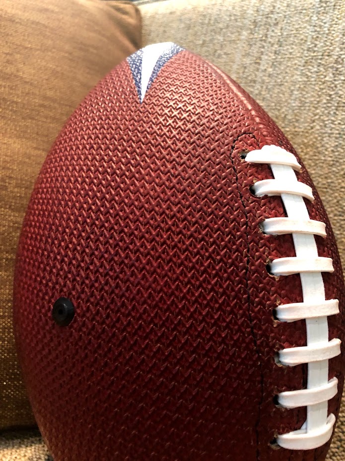 We talked to many ball manufacturers but the ultimately went with  @teamissue because they were the most like us: passionate about creating something brand new. We met with them for the first time at AFCA San Antonio in 2019. It was there we first came up with the X-Pebble