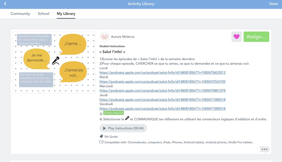 Ecoute « Salut l’info! » <a href="/AstrapiMagazine/">Astrapi Magazine</a> 
Partage: ce que tu aimes, ce que tu te demandes, ce que tu aimerais voir.
 <a href="/Seesaw/">Seesaw</a> activity #visiblethinking <a href="/ibpyp/">IB PYP</a> #communicator #connection #ibteachers #langueorale #speaking