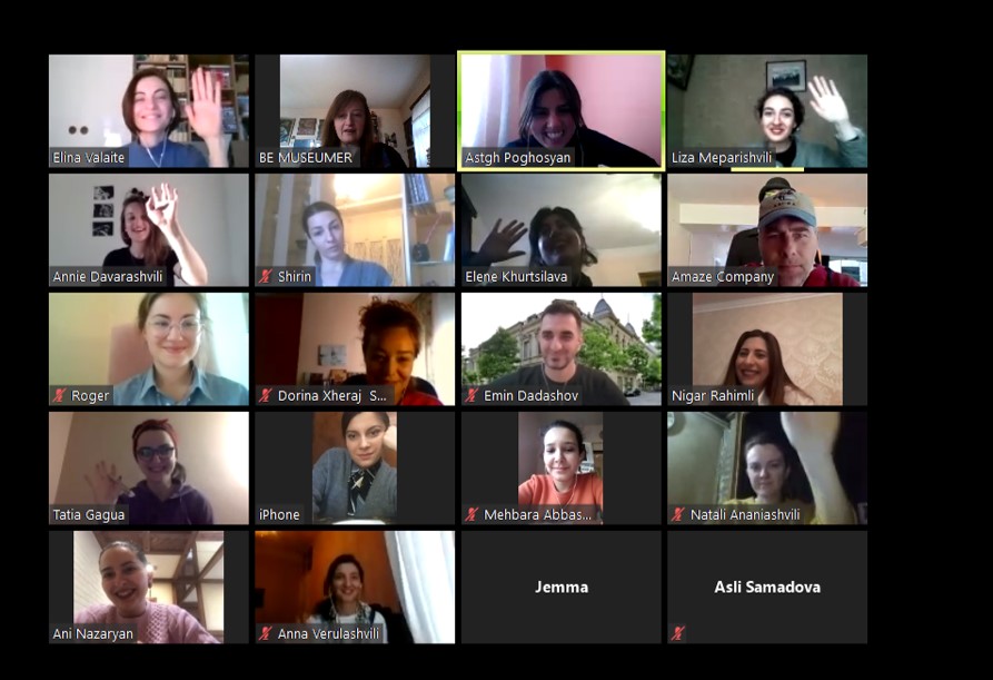BEMuseumer's tweet photo. BE MUSEUMER goes virtual.
Just now we started #BEMUSEUMERvirtual course

The project is co-funded by:
@europe_creative  
and #CreativeGeorgia 

#CreativeEuropeAtHome https://t.co/NN1b04rx7D