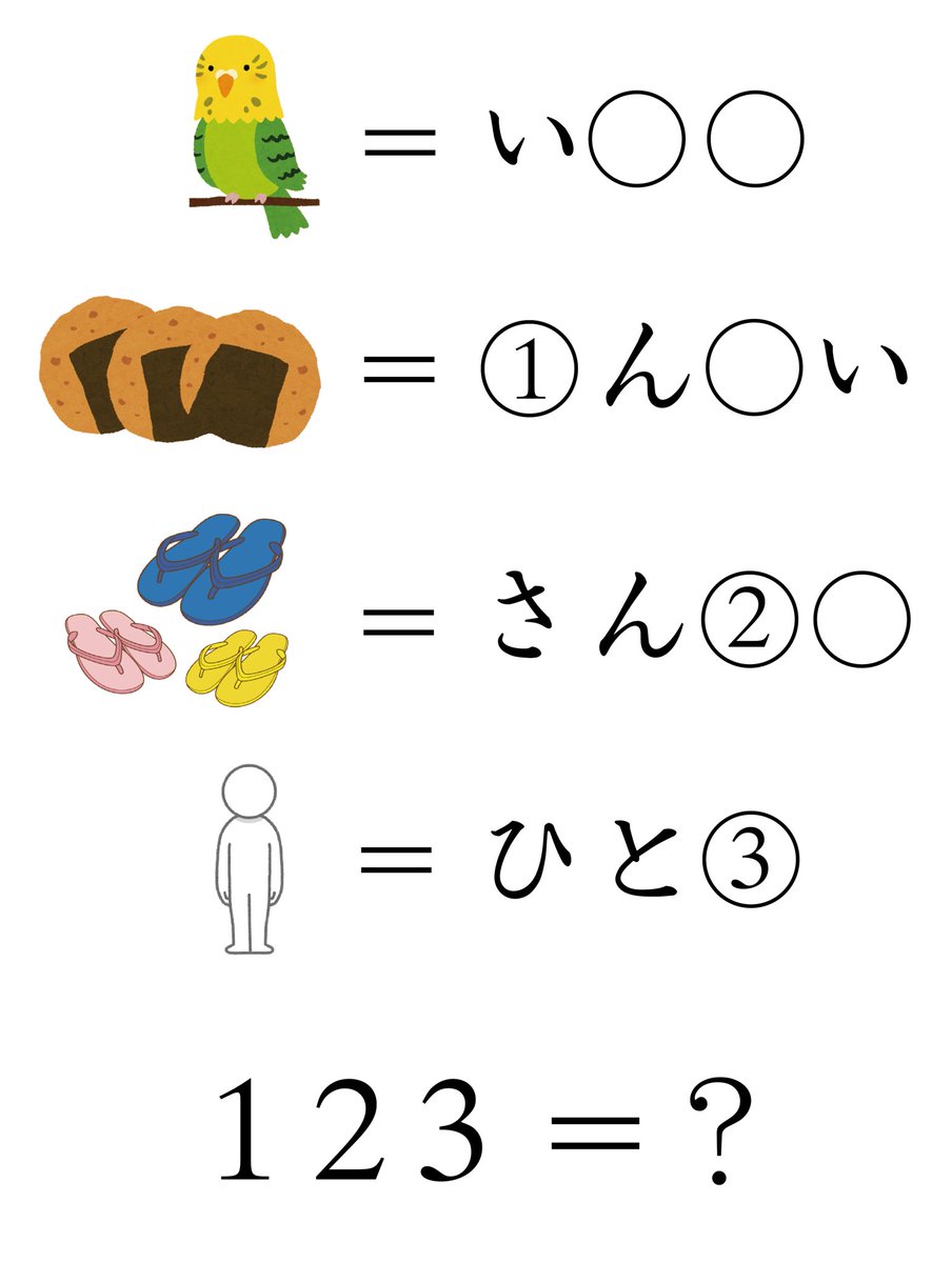 クイズで頭を柔らかく Q169