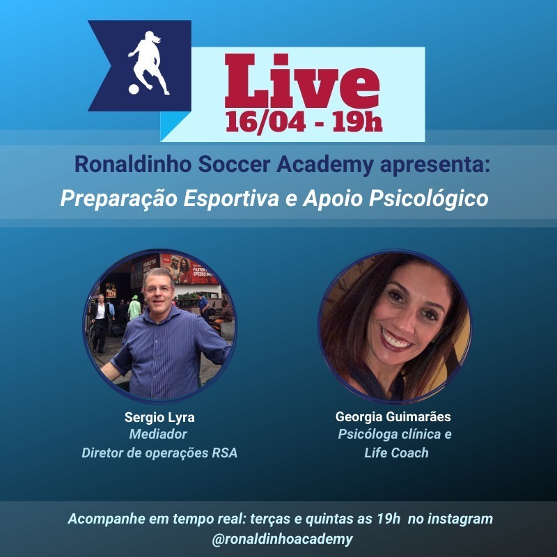 RSA_Academy's tweet photo. Como andam as coisas na sua casa neste tempo de isolamento? As crianças não têm botão de 'liga/desliga', né? Você está convidado para a live dia 16/04, as 19h, no insta @ronaldinhoacademy. Venha receber dicas com a psicóloga Georgia Guimarães. https://t.co/HKLo7razc1