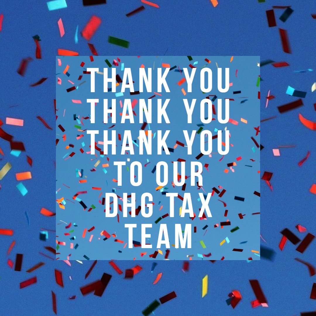 LifeatDHG's tweet photo. We know the journey to the extended 7/15 tax deadline continues -- but we couldn't let April 15th pass without recognizing the hard work of our DHG Tax Team!
#ONEDHG https://t.co/PzzOQcCRFB