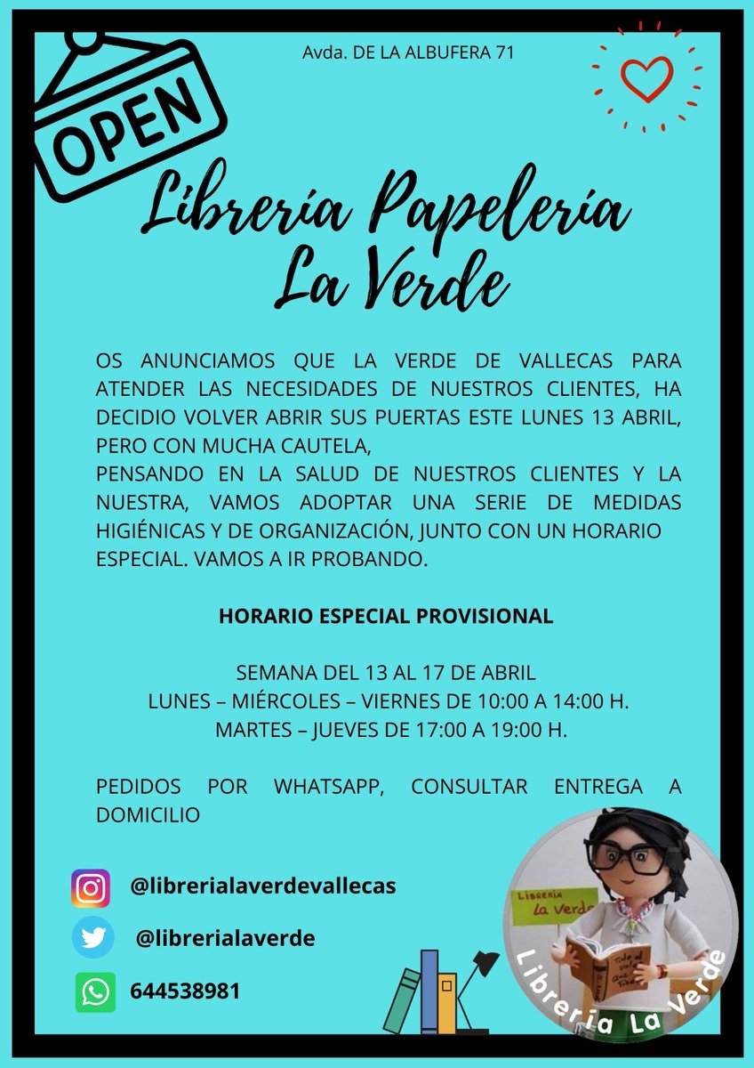 Hemos vuelto!!!
Mañana jueves también por la mañana. 📒📚📒📚